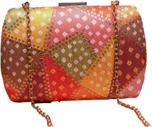 Indian Ethnic Designer Multicolor Patch Work Clutch for Women to Pair with Saree or any Indian Traditional Attire