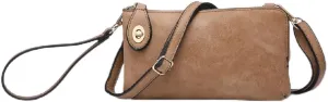 JEN & CO. Kendall Crossbody Bag for Women - Vegan Leather Wristlet Purse, Small Purses for Party, Clutch Bags
