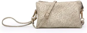 JEN & CO. Riley Crossbody Bag - Vegan Leather Wallet Purse, Detachable Wristlet, Women's Small Clutch