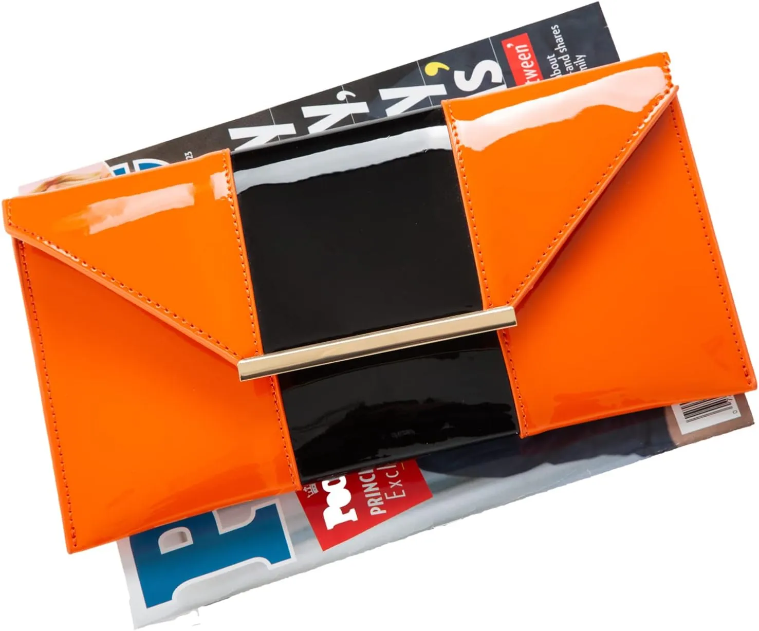 JNB Faux Patent Leather Envelope Candy Clutch