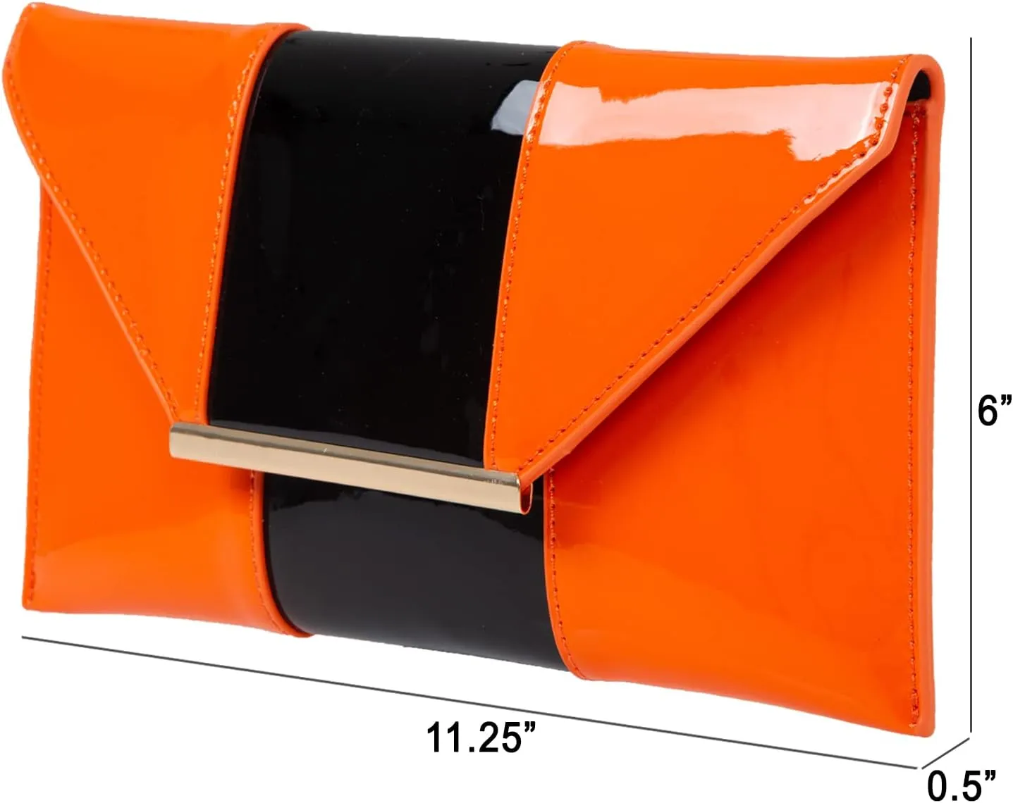 JNB Faux Patent Leather Envelope Candy Clutch