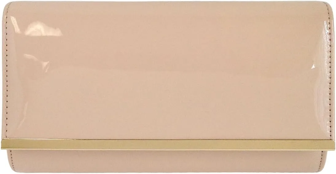 JNB Faux Patent Leather Glossy Candy Clutch