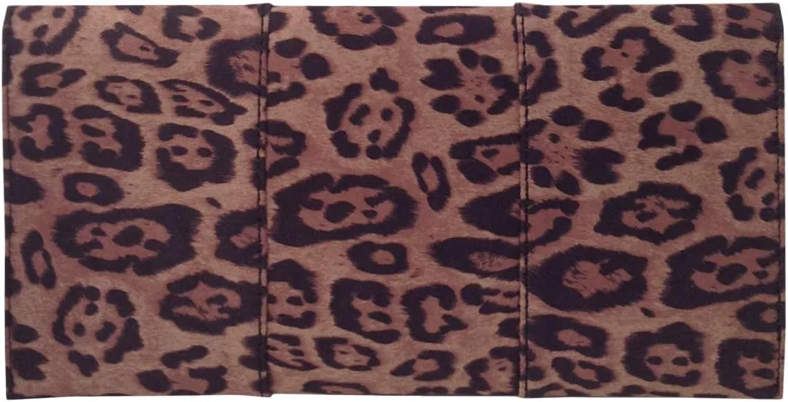 JNB Faux Suede Flat Leopard Envelope Clutch
