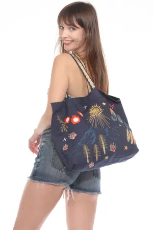 Johnny Was Navy California Everyday Tote Bag R01524-O