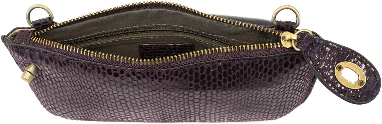 Joy Susan Womens Crossbody Wristlet: Python Clutch