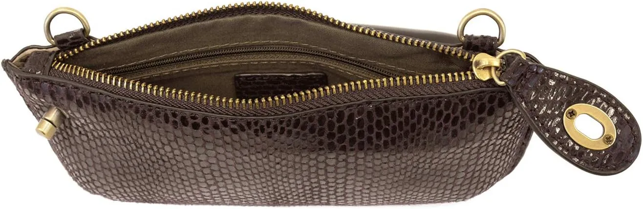 Joy Susan Womens Crossbody Wristlet: Python Clutch