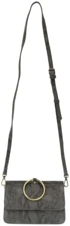 Joy Susan Women's Fashion Pyhton Aria Ring Hand Bag - Grey