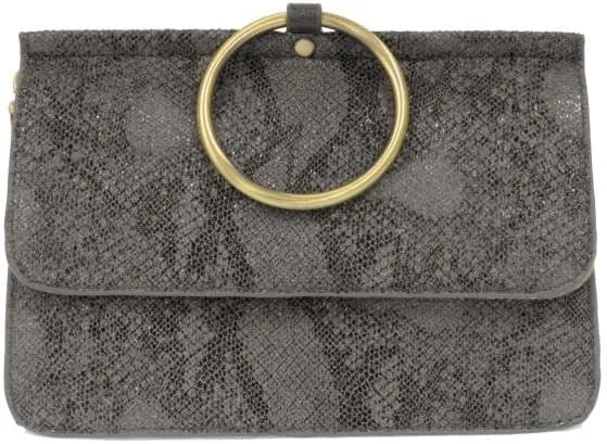 Joy Susan Women's Fashion Pyhton Aria Ring Hand Bag - Grey