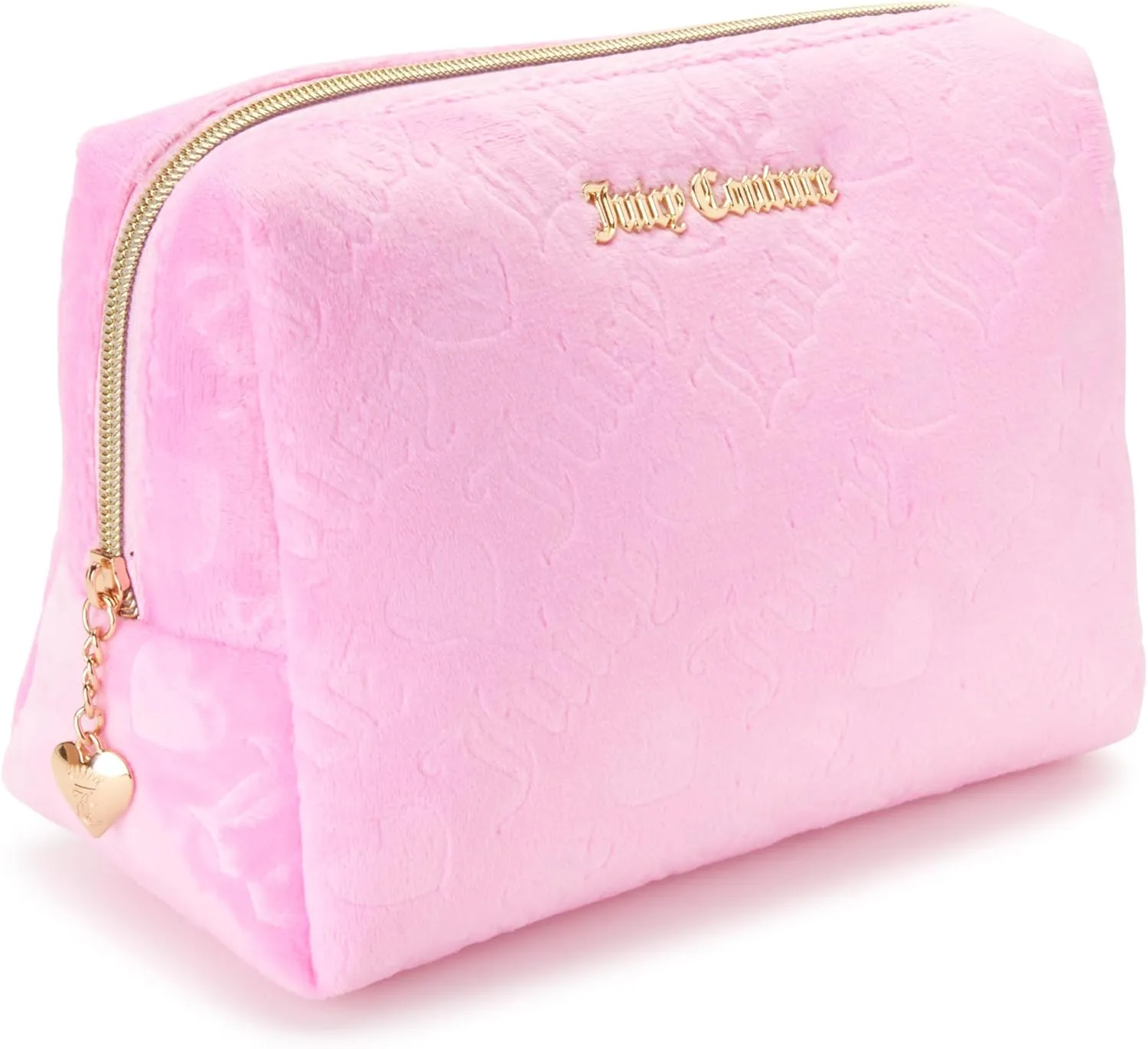 Juicy Couture Women's Cosmetics Bag - Travel Makeup and Toiletries Clutch Wedge Pouch, Pink