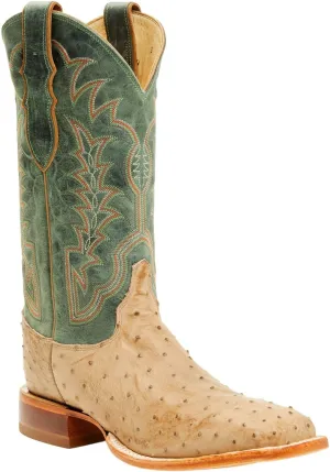 Justin Men's Chisolm Exotic Ostrich Western Boot Broad Square Toe - Je8173
