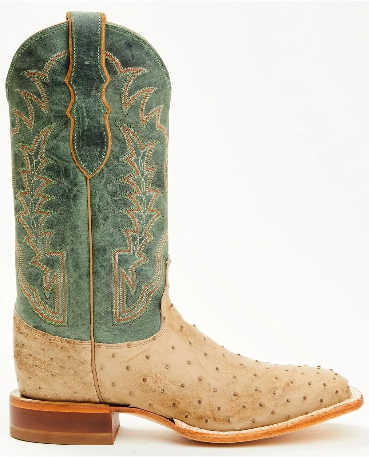 Justin Men's Chisolm Exotic Ostrich Western Boot Broad Square Toe - Je8173
