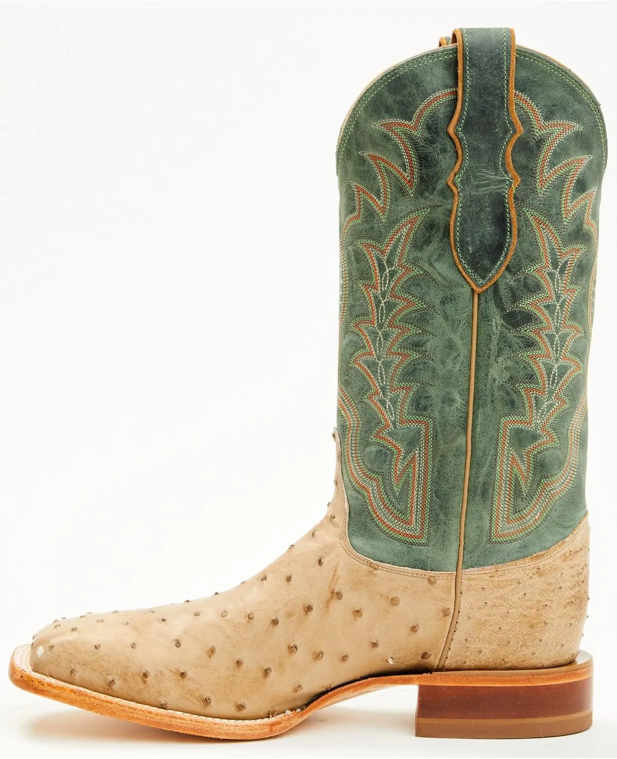 Justin Men's Chisolm Exotic Ostrich Western Boot Broad Square Toe - Je8173