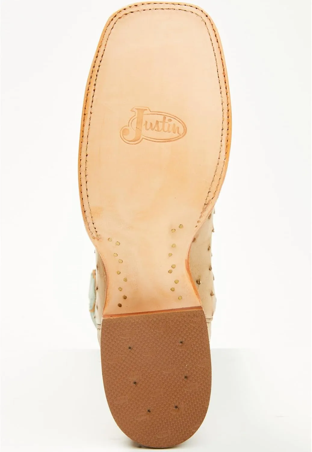 Justin Men's Chisolm Exotic Ostrich Western Boot Broad Square Toe - Je8173