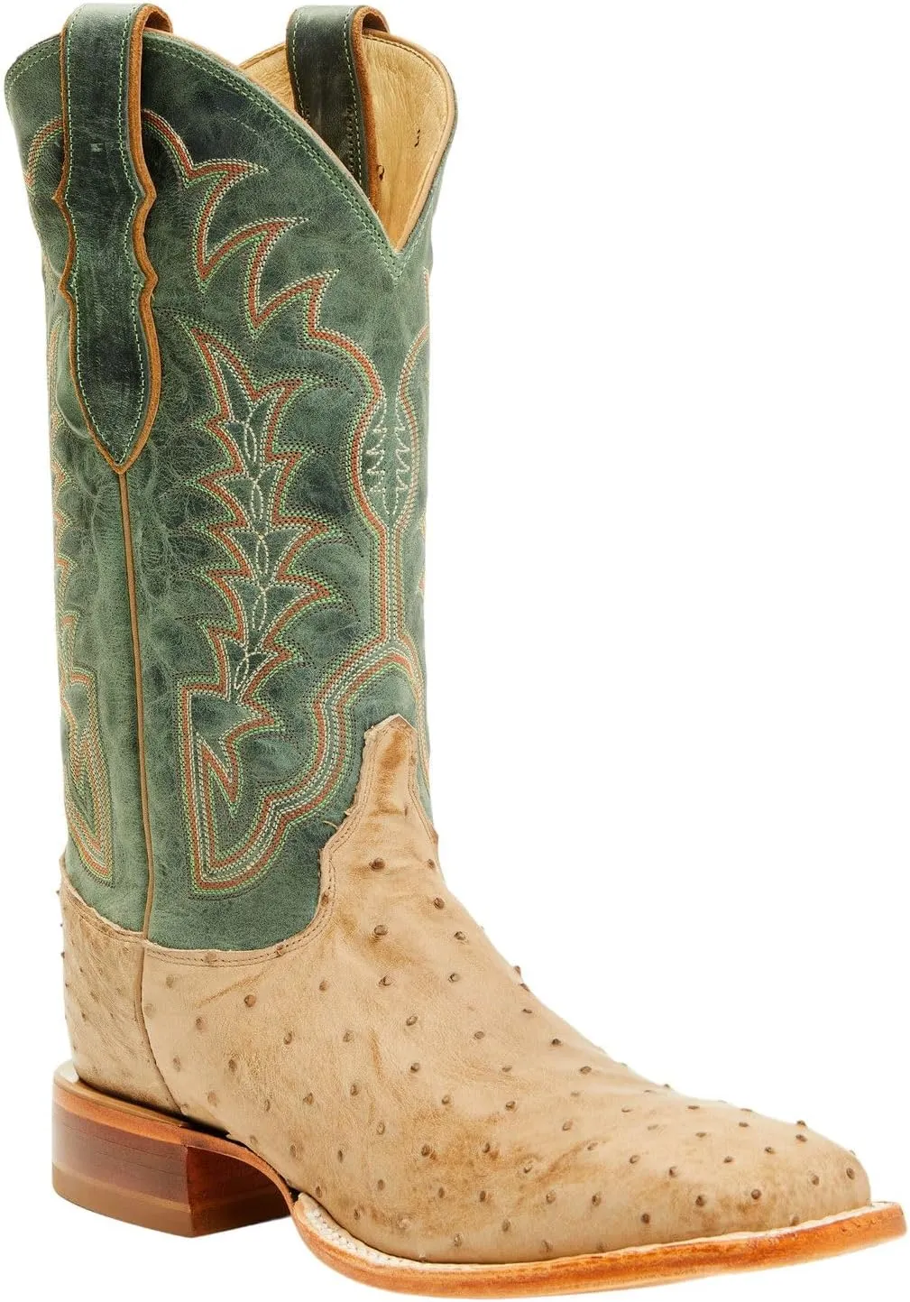 Justin Men's Chisolm Exotic Ostrich Western Boot Broad Square Toe - Je8173
