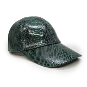 Kashani Green Python Leather Hat