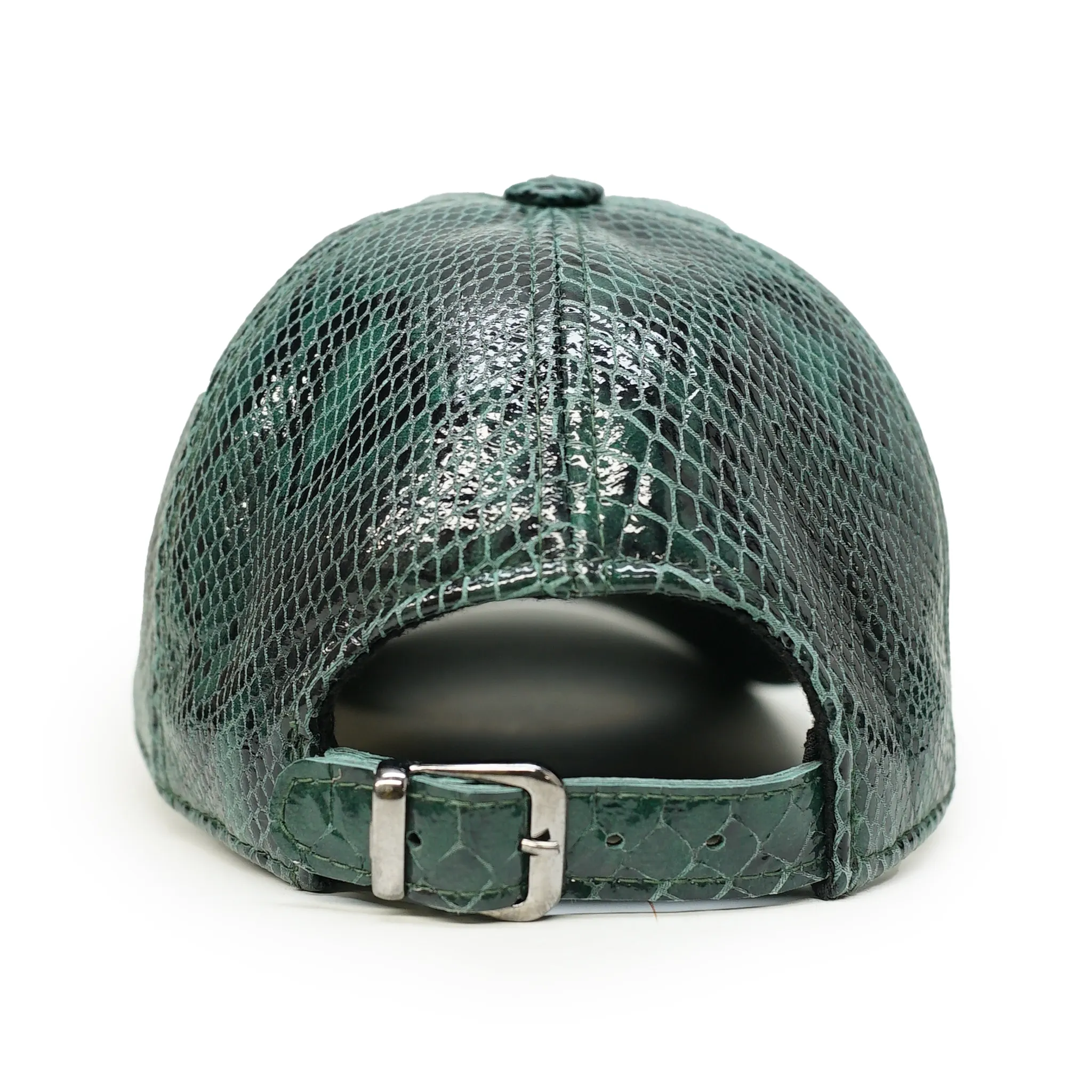 Kashani Green Python Leather Hat