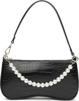 Keyli Small Shoulder Bag for Women Simple Leather Handbags Trendy Clutch Hobo Purse