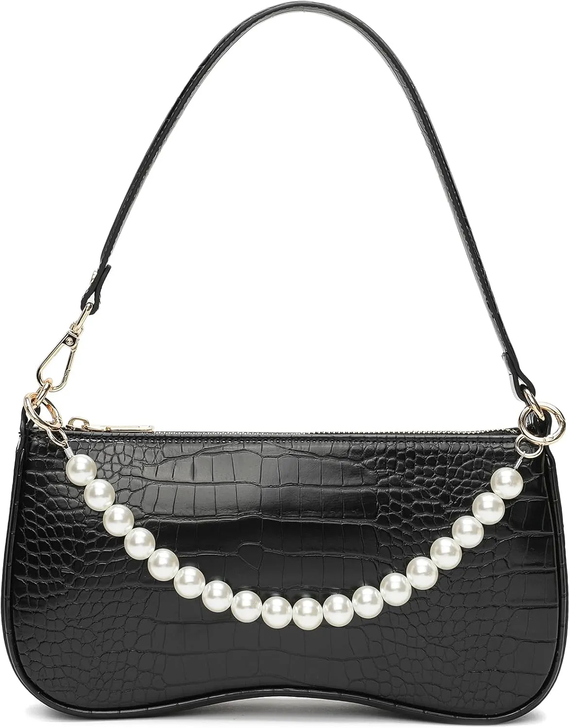 Keyli Small Shoulder Bag for Women Simple Leather Handbags Trendy Clutch Hobo Purse