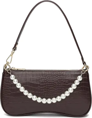 Keyli Small Shoulder Bag for Women Simple Leather Handbags Trendy Clutch Hobo Purse