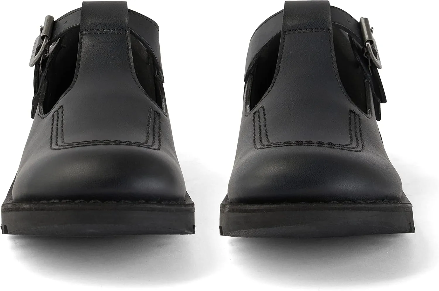 Kickers Girl's Kick T Bar Black School Shoes Uniform