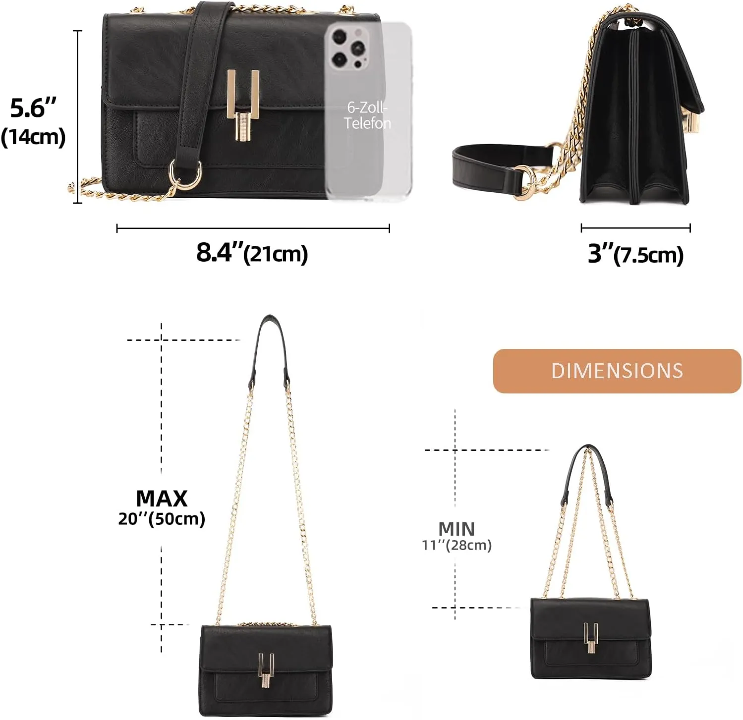 KL928 Crossbody Purses for Women Shoulder Bag Designer Satchel Handbag
