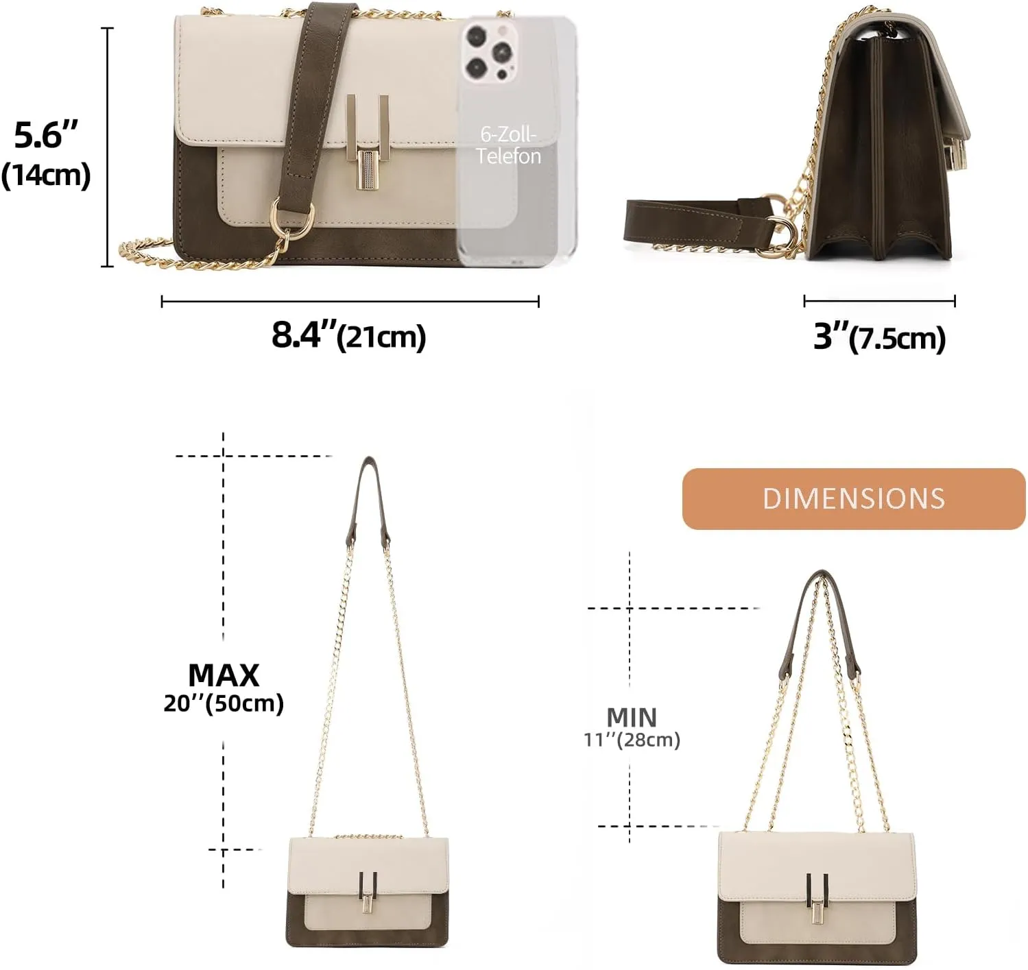 KL928 Crossbody Purses for Women Shoulder Bag Designer Satchel Handbag