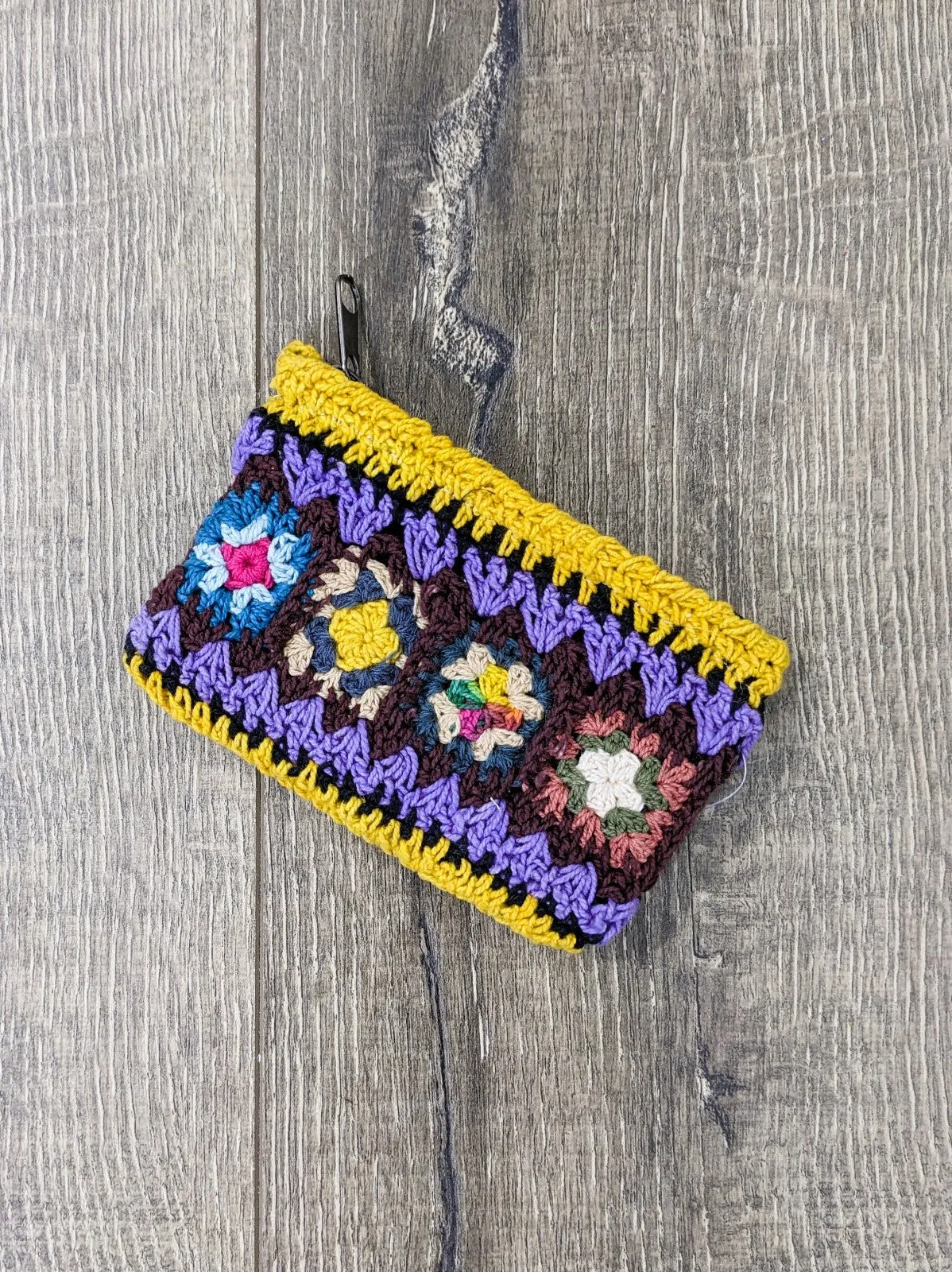 Knitted Cotton Zip Purse