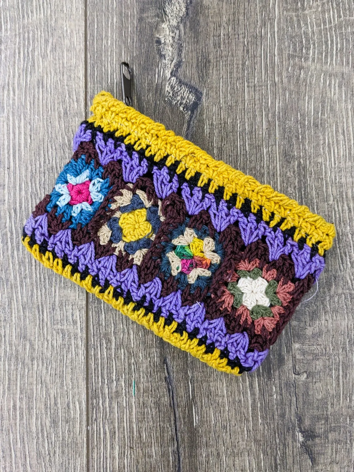 Knitted Cotton Zip Purse