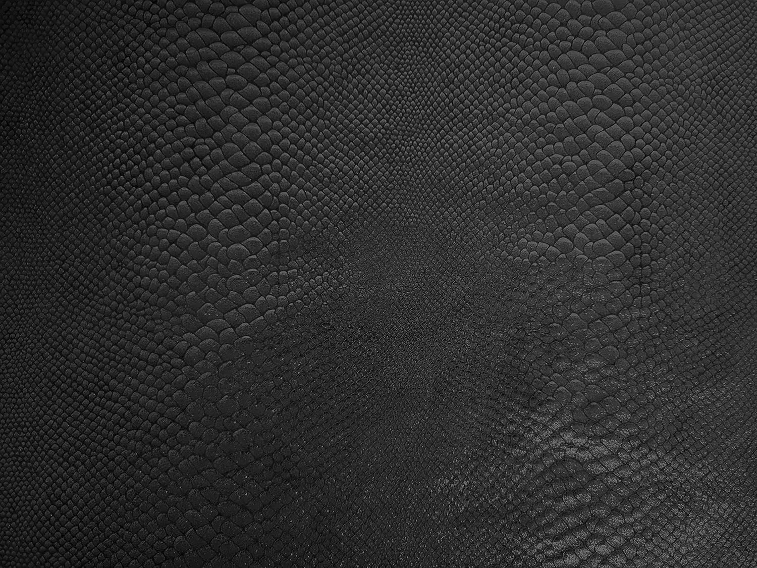 Koshtex Stretchy Vegan Soft Leather Fabric by The Yard 2 Way Stretch Print #1 Black Crocodile Skin Texture