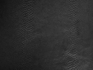 Koshtex Stretchy Vegan Soft Leather Fabric by The Yard 2 Way Stretch Print #1 Black Crocodile Skin Texture
