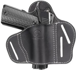 Kosibate 1911 Holster OWB, Leather Pancake Holster Fits All 1911 Style Handguns - Colt 1911 - Sig Sauer - Remington - Ruger & More