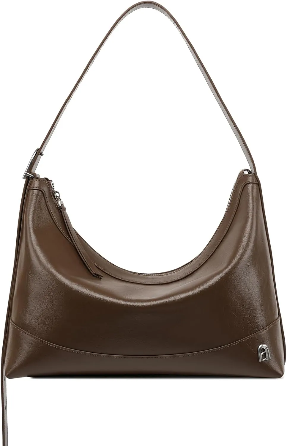 LA FESTIN Leather Tote Bag for Women: Large Shoulder Purses with Wide Strap-Hobo Style Women's Crossbody Bag with Zipper