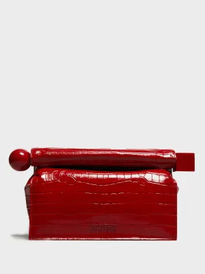 La Pochette Rond Carre Bag in Red