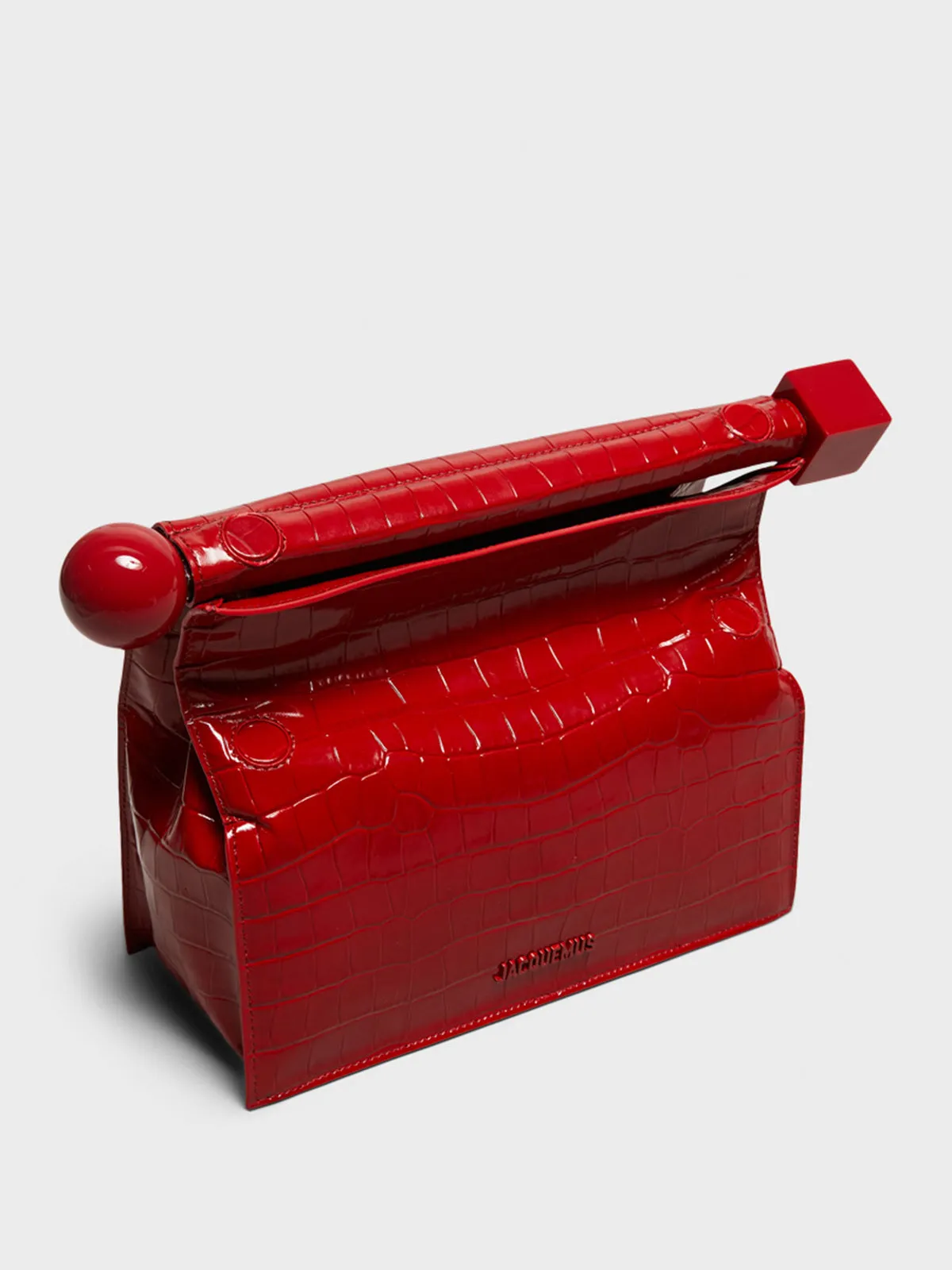 La Pochette Rond Carre Bag in Red