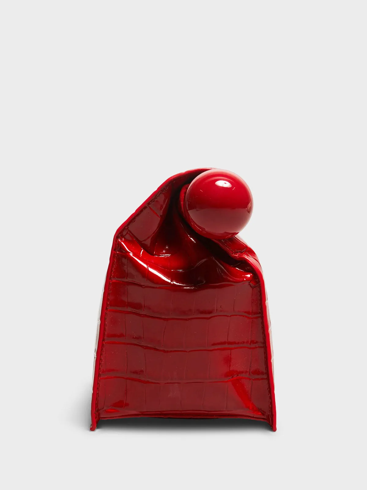 La Pochette Rond Carre Bag in Red