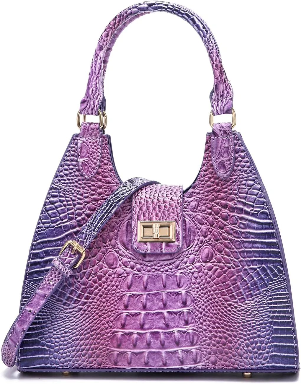Ladies Tote Leather Bags for Women Crocodile Embossed Zipper Satchel Purse Classy Compartments Crossbody bag