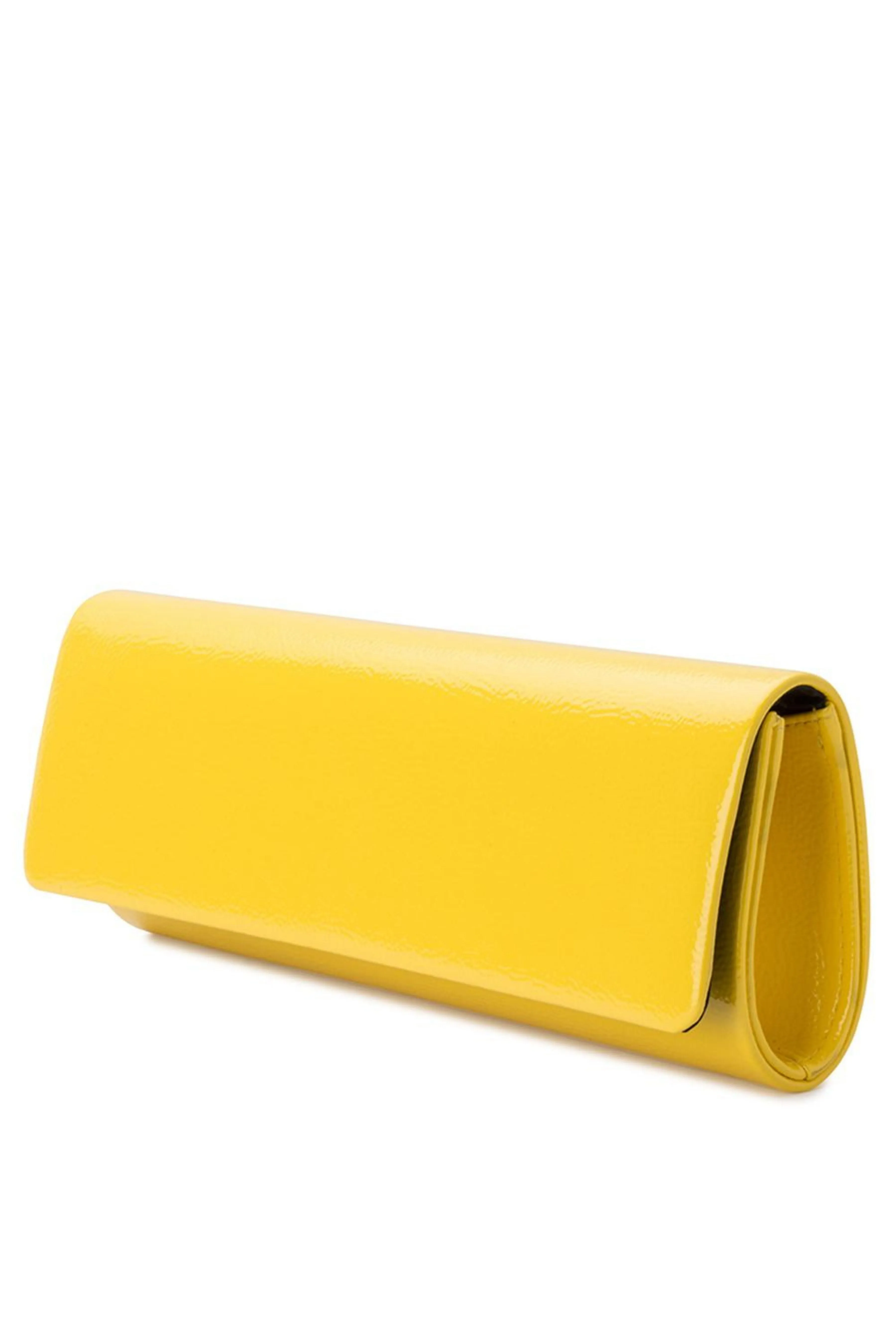 Lana Classic Patent Clutch - Yellow