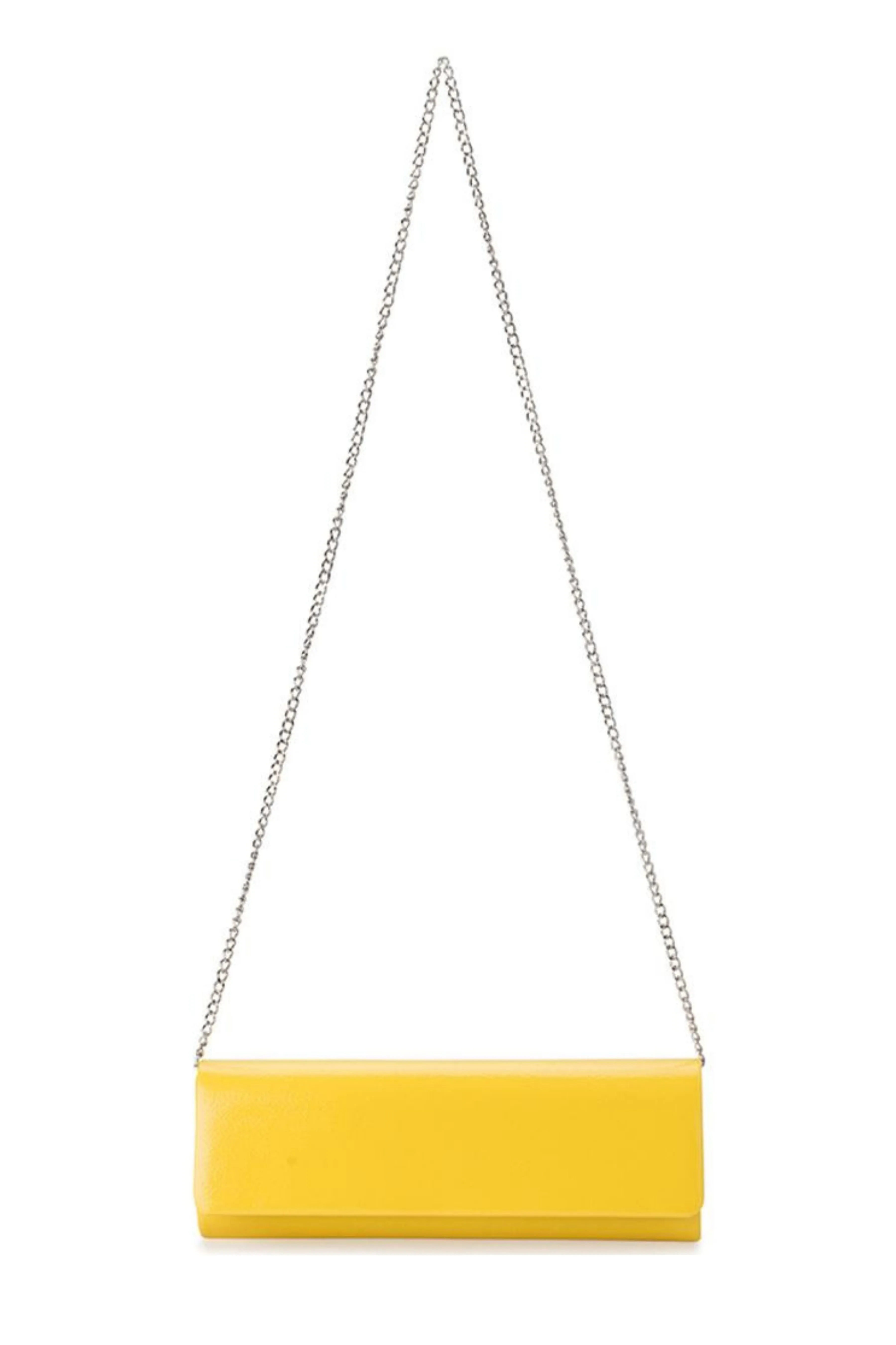Lana Classic Patent Clutch - Yellow