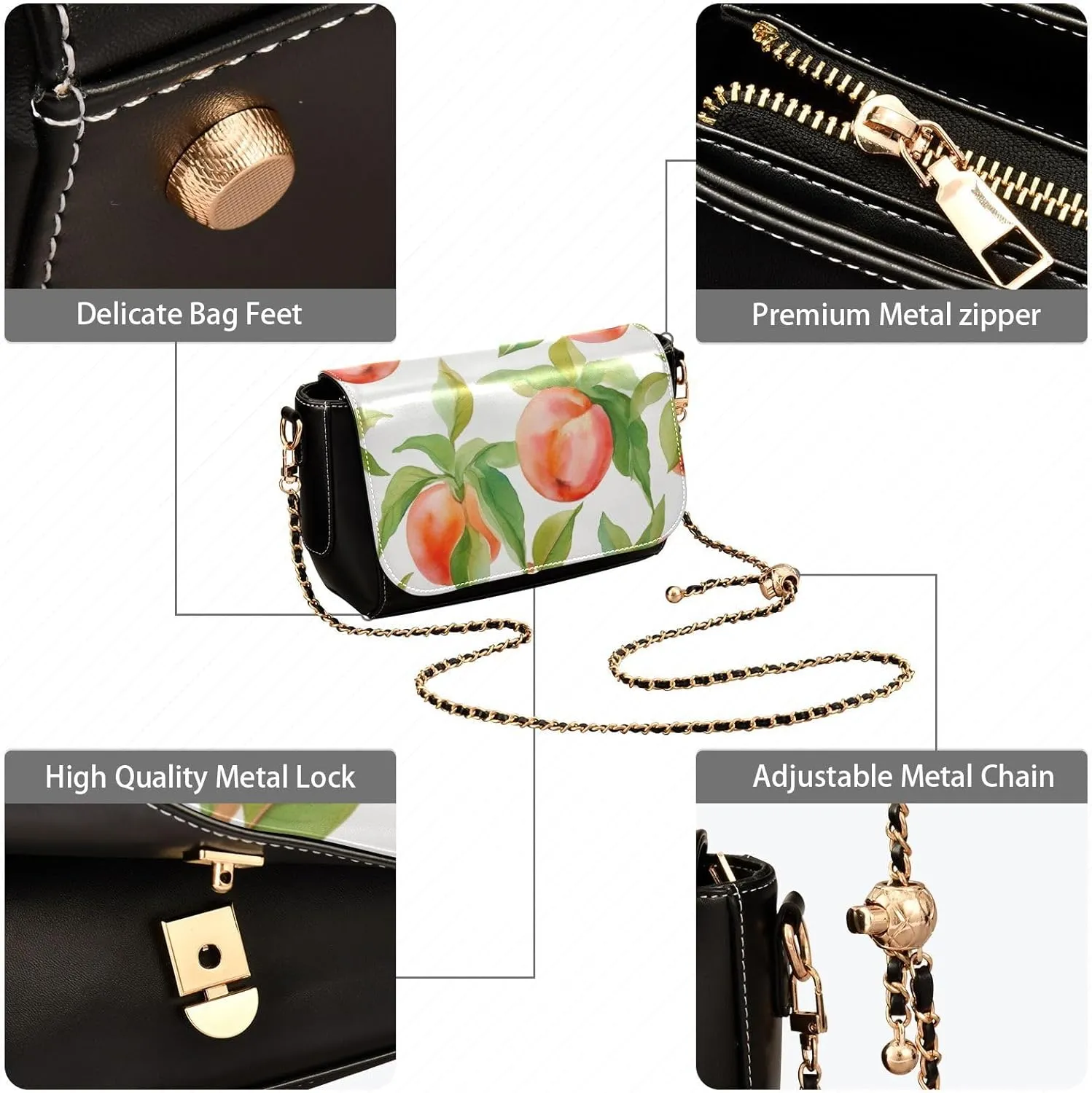 Landscapes Arch in Garden Leather Crossbody Purses for Women Trendy, Fashion Shoulder Bag, Leather Crossbody Bags