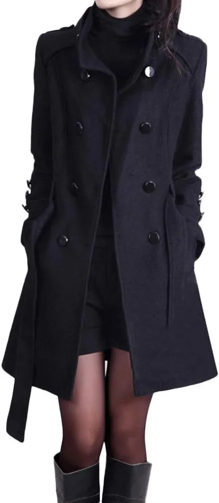 LCMTWX Trench Coat for Women 2023 Outwear Womens Elegant Windbreaker Wild Winter Women's Coat Long Coat Women Winter Coats