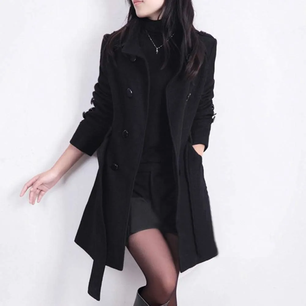 LCMTWX Trench Coat for Women 2023 Outwear Womens Elegant Windbreaker Wild Winter Women's Coat Long Coat Women Winter Coats
