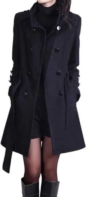 LCMTWX Trench Coat for Women 2023 Outwear Womens Elegant Windbreaker Wild Winter Women's Coat Long Coat Women Winter Coats