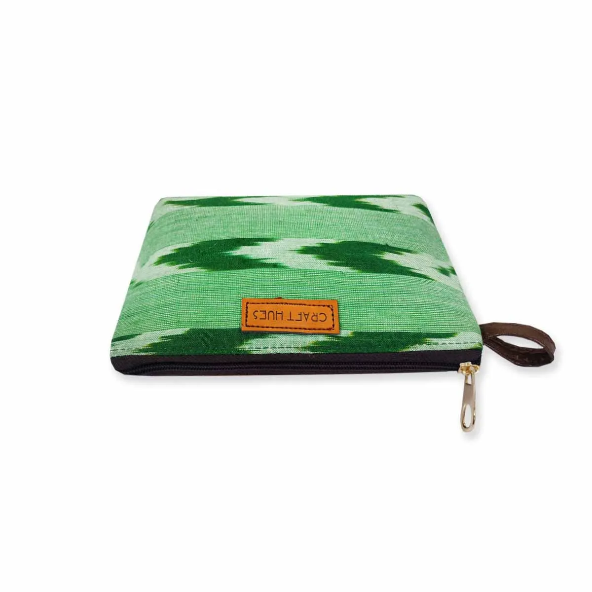 Leafy Ikkat Pouch Bag