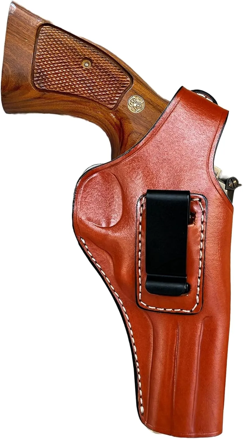 Leather Belt Holster Fits Colt Python or Colt King Cobra, 357 Magnum, OWB/IWB