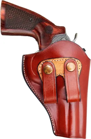 Leather Concealed Carry Holster Fits Colt King Cobra or Colt Python, Handcrafted, Right Handed, PulsarHolster