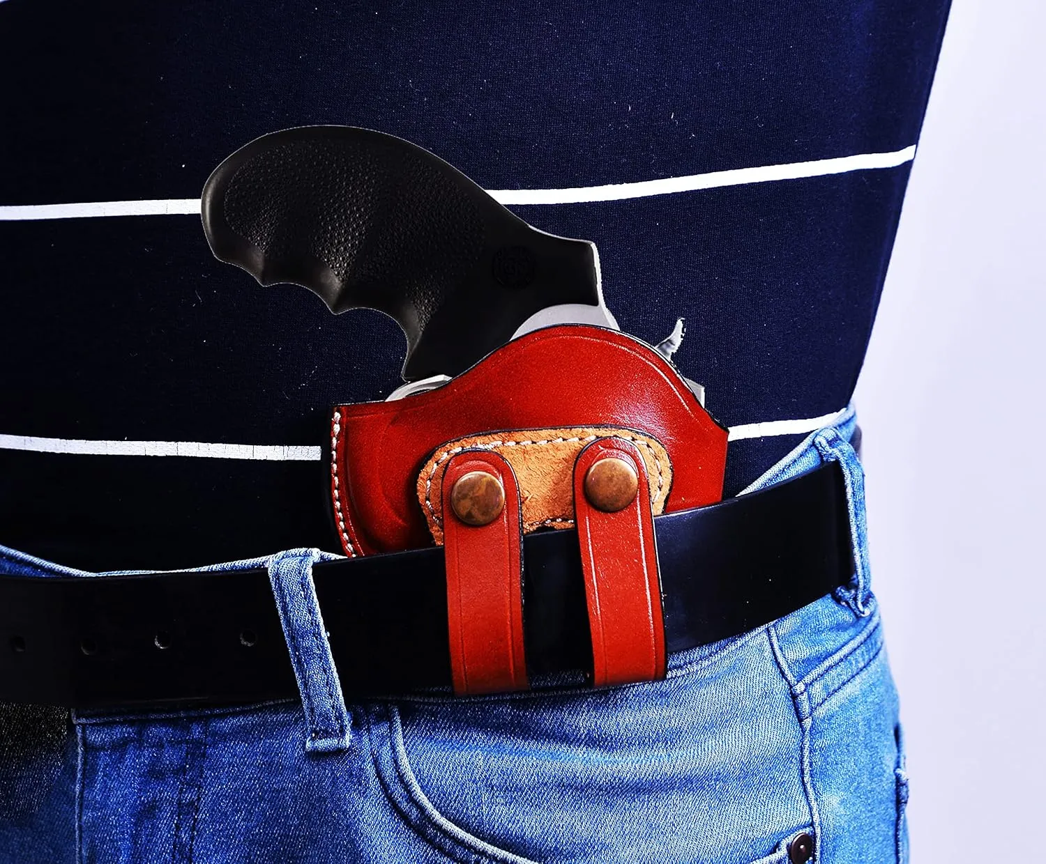 Leather Concealed Carry Holster Fits Colt King Cobra or Colt Python, Handcrafted, Right Handed, PulsarHolster