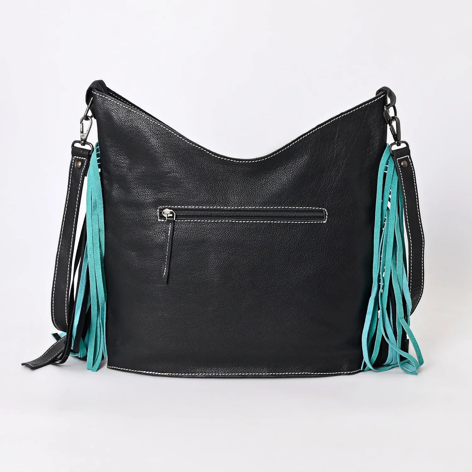 Leather Cross Body Bag Purse for Woman Sling Bag Cowhide Handmade Western Shoulder Bags With Adjustable Strap 12x14 in