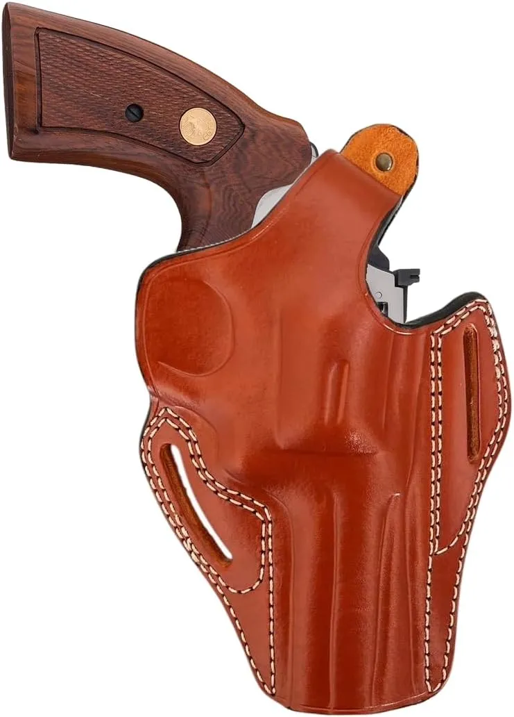 Leather OWB Belt Holster for Colt King Cobra or Colt Python 357 Magnum, Premium Leather, PulsarHolster