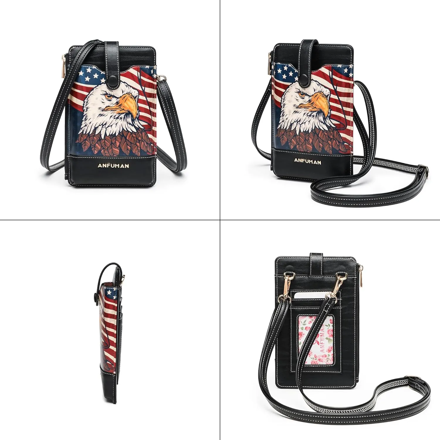 Leather Small Crossbody Bags for Women Designer Cell Phone Bag Wallet Purses Adjustable Strap