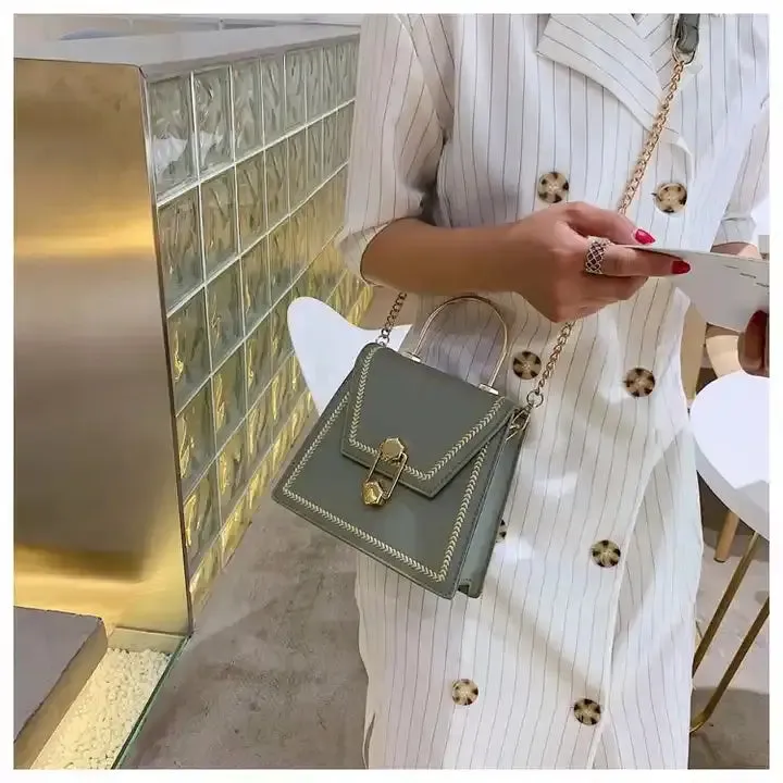 Leave Embroidered Clutch Handbags